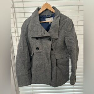 Old Navy Gray Double-Breasted Peacoat